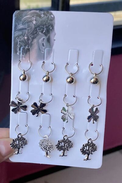 EMKSHOP 12Pcs Hair Swimming Cube Hair Braiding Beads Hair Rings