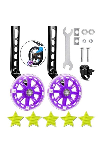 OEM Velogo universal training wheels, purple, complete set for children's bikes 12-20 inch