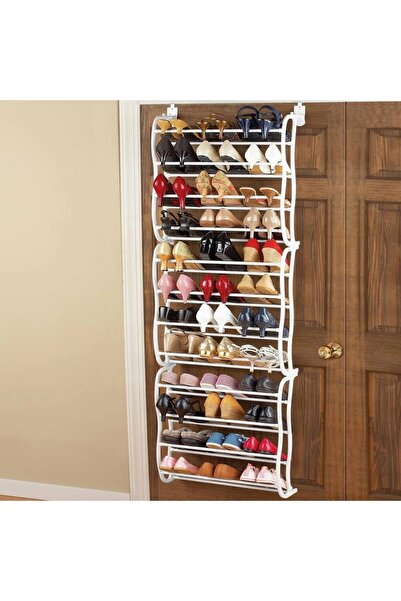Generic ‏رف الأحذية فوق الباب 36 زوجا لتوفير مساحة لرف الأحذية