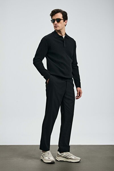 Lufian 112190330 Sterno Smart Men's Chino Pants Slim Fit Men's Pants Black