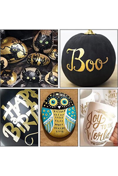 Generic TFIVE Gold Acrylic Paint Pens - Pack of 6, 0.7mm Fine Tip