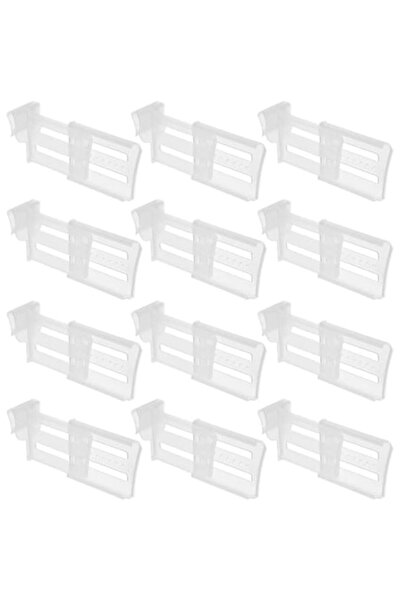 OEM Homoyoyo Set of 12 Adjustable Refrigerator Dividers, PP Plastic, Transparent