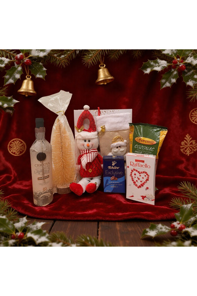 OEM Cos Cadou Crăciun XL GOLD – Premium Wine + Gourmet – Gift Set