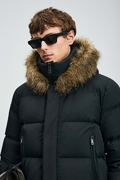 Lufian 112120252 Josep Kaz down Men's Coat Black