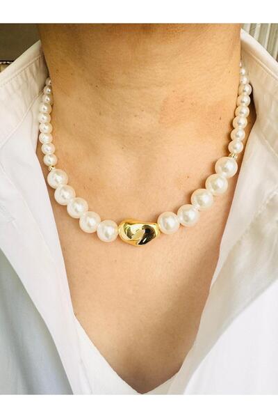 DEVİ fashion قلادة باروك من اللؤلؤ بتصميم 45 سم