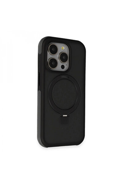 ceppark غطاء حماية Joko لهاتف آيفون 15 برو مع وسادة هوائية وحامل ماجسيف - أسود
