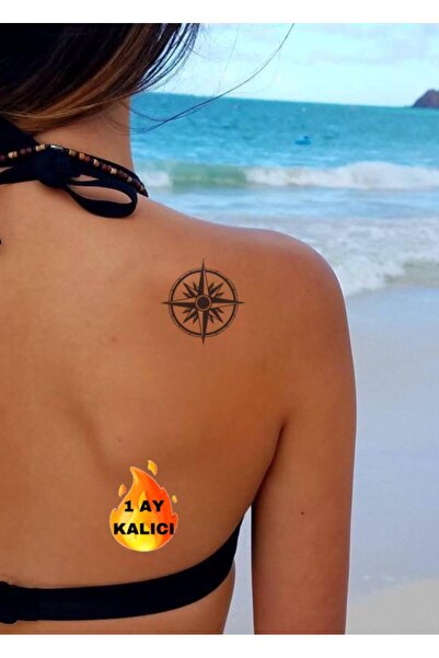 Mecit Tuhafiye 1 AY KALICI PUSULA KOL BİLEK VUCUT İÇİN GEÇİCİ DÖVME