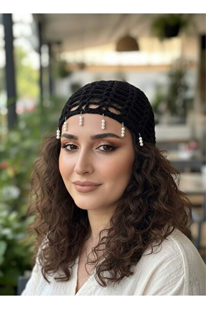 yucin قبعة محبوكة يدويًا بنمط شبكي – تصميم أنيق وراقٍ، مناسبة للاستخدام في ال...