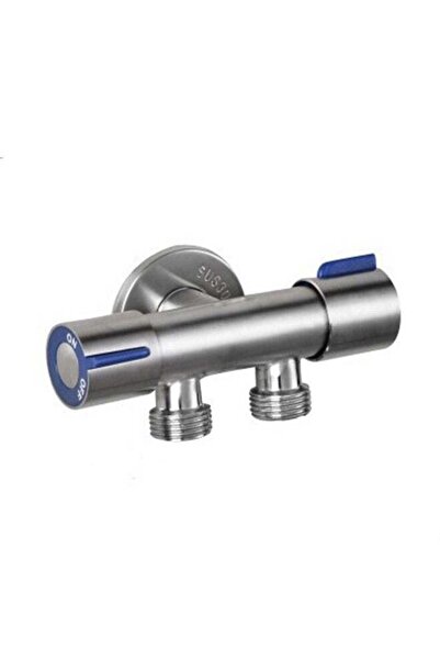 OMEVE Diverter Valve Adapter with Shut Off Valve Stainless Steel Dual-Connector for Toilet Bathroom