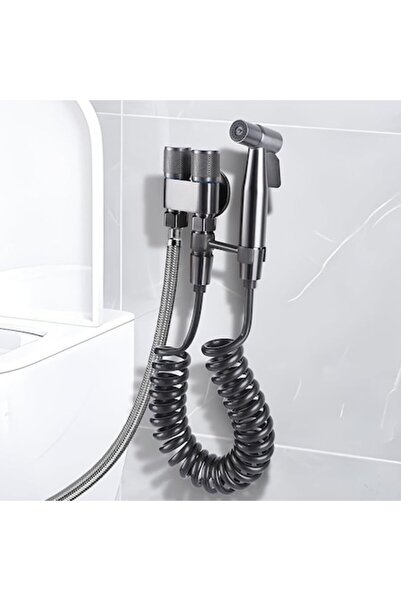 OEM Ldafava Toilet/Bidet Spray Gun – Stainless Steel, Gray, Wall-Mount, 3m Hose, 360° Rotating Holder
