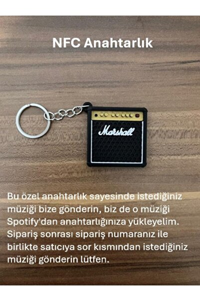 genomera سلسلة مفاتيح NFC على شكل حامل جيتار من MRSHLL