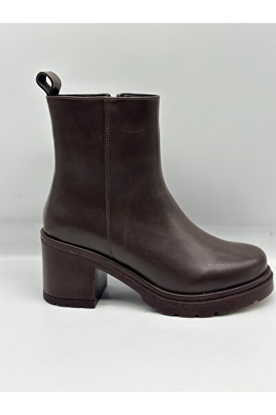 LOTUS AYAKKABI & ÇANTA Kalın Topuklu Fermuarlı Bot