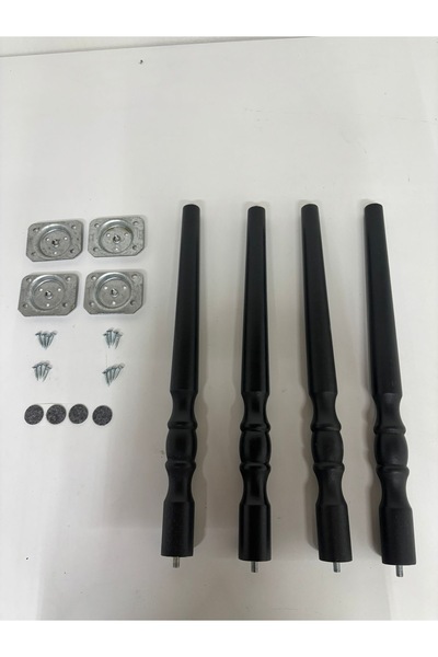 HAMADEX 50 cm Beyaz Torna Ayak 4 adet ayak ve bağlantı aparatları