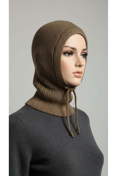 ALLURİNG THE BETTER ONE Knitwear Knitted Beanie Headgear |   Lace-Up Hooded B...