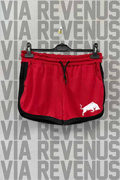 Vordevia Bull Printed Piped Detail Custom Jersey Fabric Casual Sports Shorts