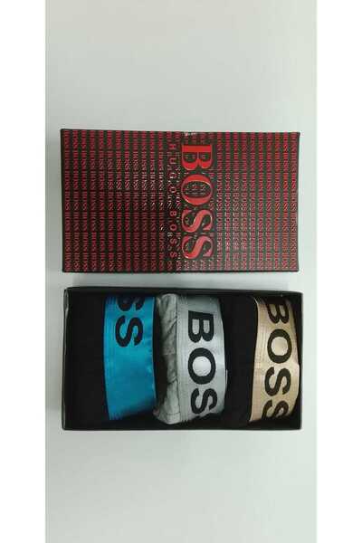 BOSS Men's boxer set-3 pcs-elastic band logo-multicolor