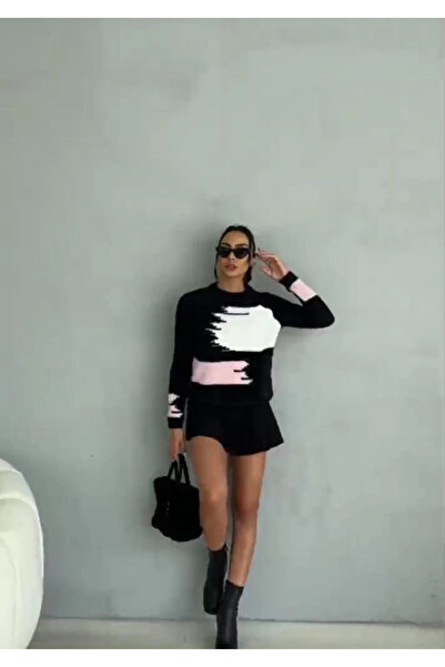 ZENGEZUR MALL Drnds Mustache Knitwear Sweater Black (220732) (Size: Standard)