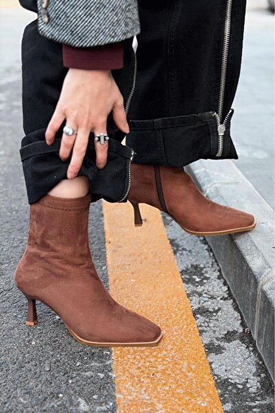 I Love Shoes Alderie Women's Heeled Boots Brown Suede