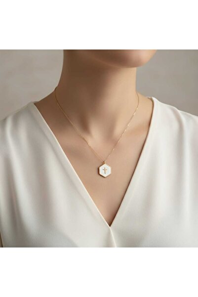 Ralp Moda قلادة على شكل صليب (حجم صغير)