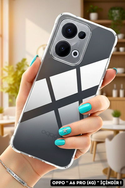 NewFace OPPO "A6 PRO 4G" şeffaf KILIF | Lüx Silikon Saydam Telefon Kılıfı/Kapak - ŞEFFAF