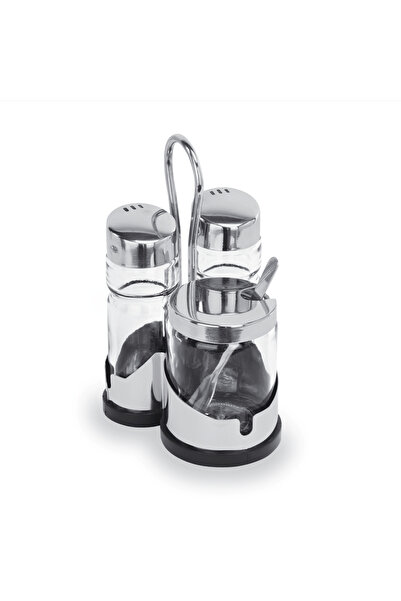 OEM Set of 2x salt shakers, 1x container with spoon