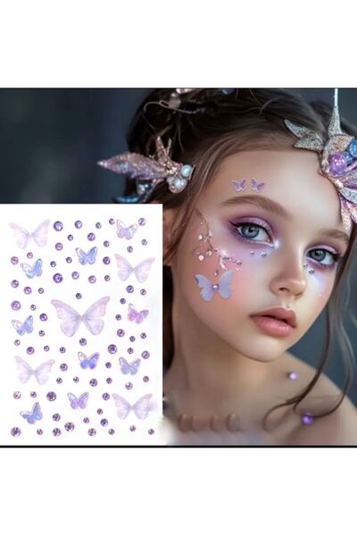 EMKSHOP KELEBEKLİ YÜZ STİCKER 1 SAYFA