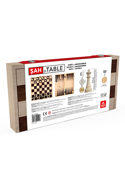 Deico Games WPC Chess and Backgammon Board Game Set with Wooden Box