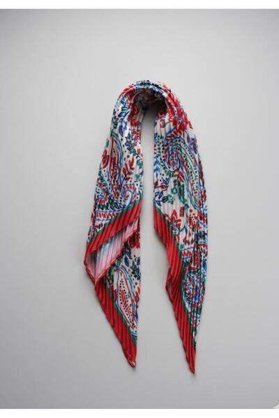 Fioner Store Pliseli Desenli Fular