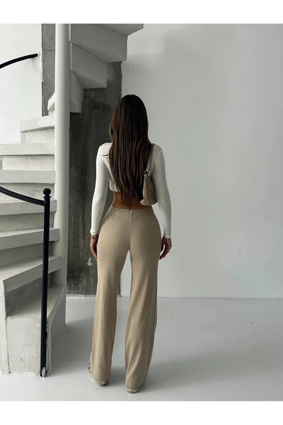 ZENGEZUR MALL Drnds Fit Comfort Beige Loose Trousers A6011 (221433) (Size: Standard)