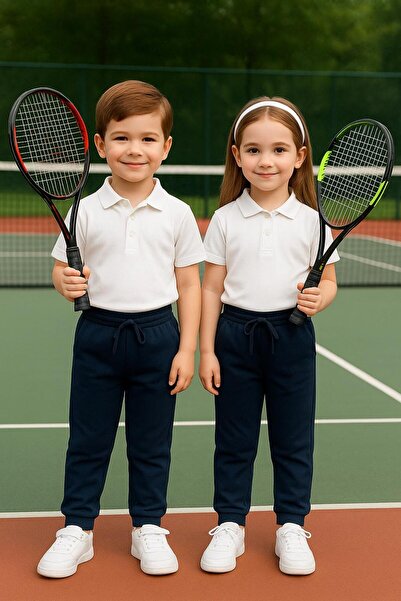 NAİLE COLLECTİON بنطلون رياضي للأطفال باللون الأزرق الداكن، ذو جيوب، مريح وأن...