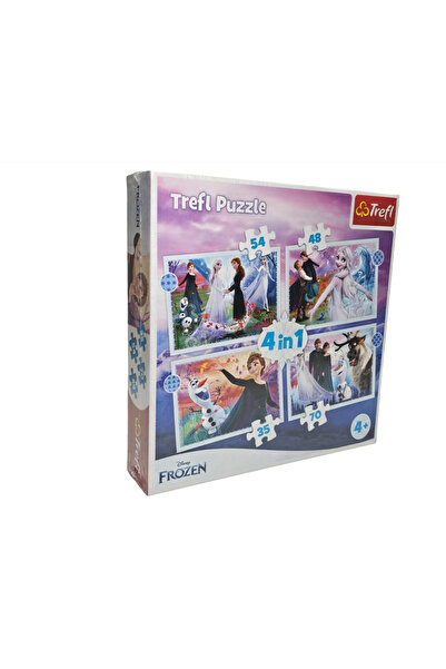 OEM Frozen Christmas themed puzzle, 207 pieces, 4 in 1, 28x28 cm packaging, Unisex, educational game