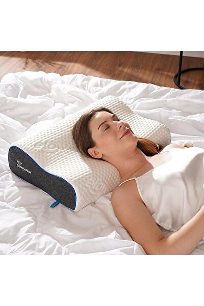 Cetking Comfy Plus Çift Taraflı Boyun Destekli Ortopedik Visco Yastık, 55 X 3...