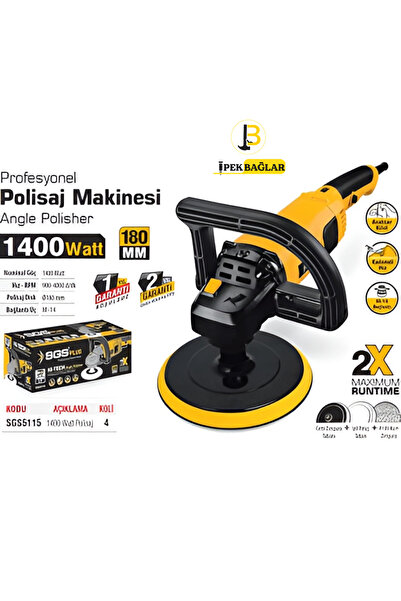 SGS PROFESYONEL POLİSAJ MAKİNESİ 1400 WATT 180MM