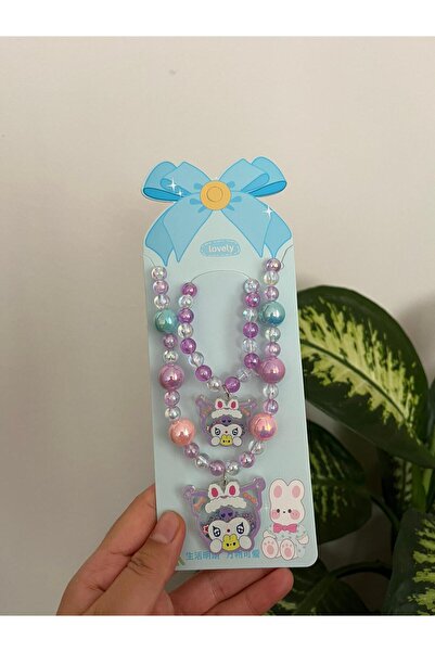 EMKSHOP ŞIK KUROMİ HELLO KİTTY MODEL ÇOCUK KOLYE BİLEKLİK SETİ