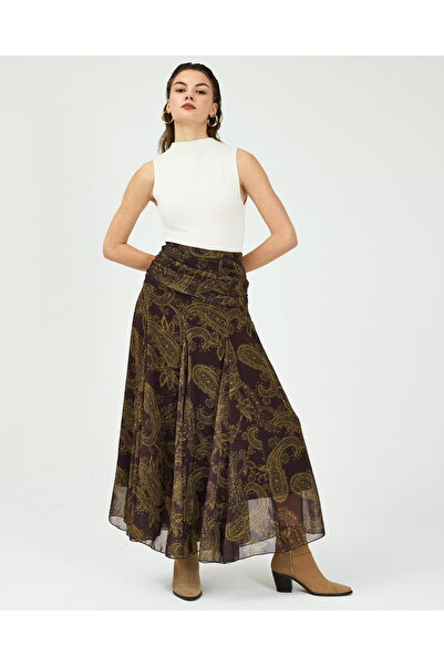 BEMTUQA DESENLİ ŞİFON ETEK