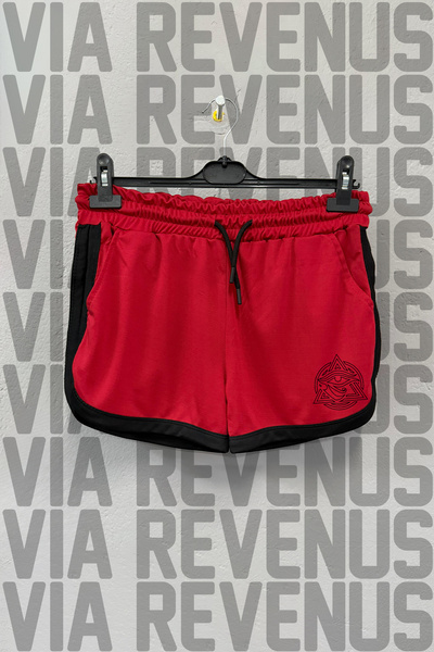 Vordevia Göz Printed Piped Detail Custom Jersey Fabric Casual Sports Shorts