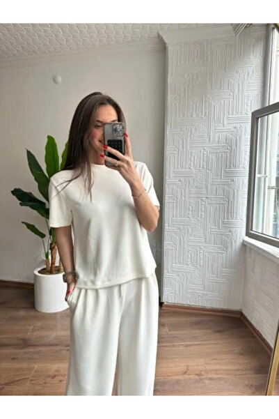 ZENGEZUR MALL Drnds Modal Bottom Top Set White (221516) (Size: m)