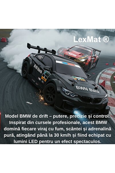 LexMat Drift and Racing Remote Control Car – Sport Model 1:20, 22 km/h, 2.4 GHz, complete set with year