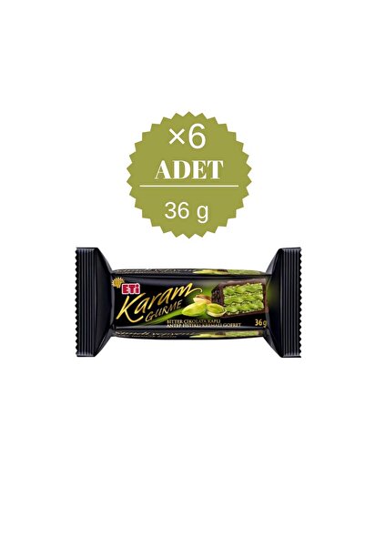 Eti Karam Gurme Bitter Çikolata Kaplı Antep Fıstıklı Kremalı Gofret 36 G