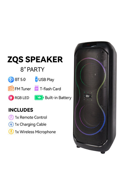 singe ZQS8255 HIGH POWER BLUETOOTH SPEAKER 8 INCH HIFI SYSTEM