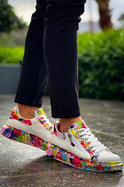 ZENGEZUR MALL Drnds Kb-02 Kuback Lace-Up Crocodile White Red Casual Men's Shoes (220437) (Size: 40)