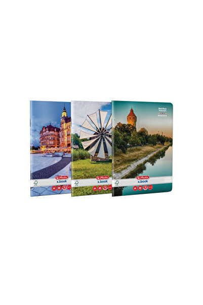 Herlitz Caiet A4 cu 80 de coli pentru dictare, colțuri rotunjite, copertă lucioasă