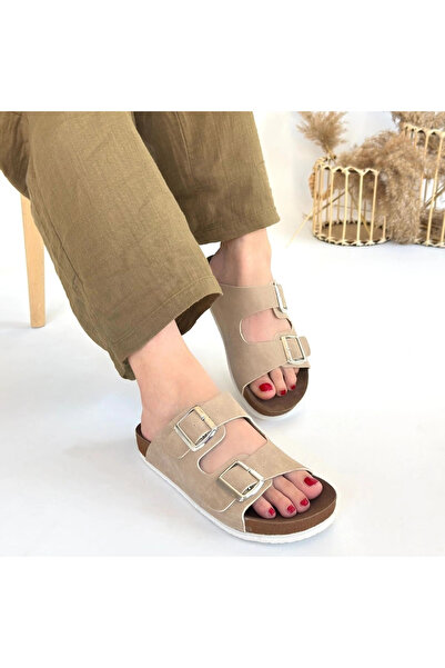 ZENGEZUR MALL Drnds Rıno Ten Nubuck Slippers (222627) (Size: 39)