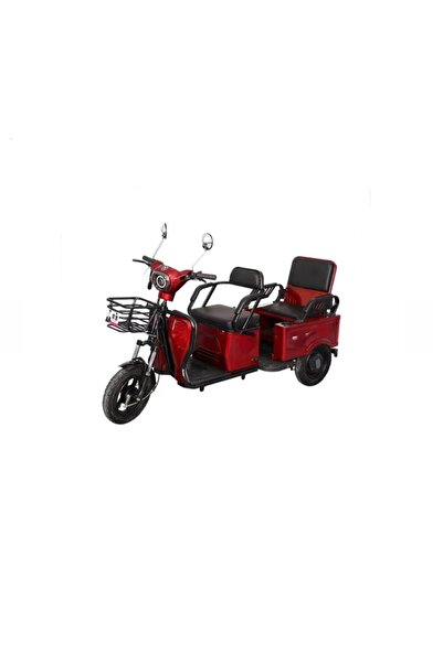 Generic 60V electric tricycle with screen and remote, 40km range, 2-seater capacity, red