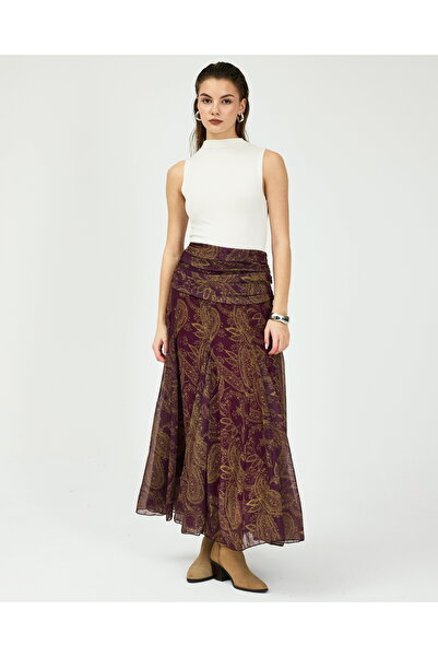 BEMTUQA DESENLİ ŞİFON ETEK