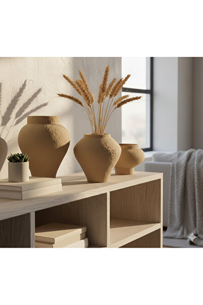 Generic طقم مزهريات فازة ديكور 38/20/18 سم