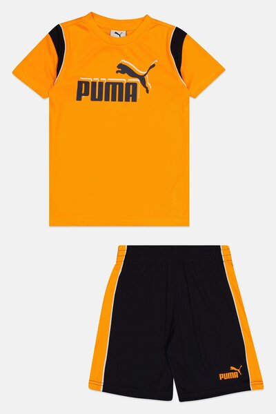 Puma Kids Boy 2 Pieces Sportswear Fit Outdoor T-Shirt And Shorts Set, Multicolor
