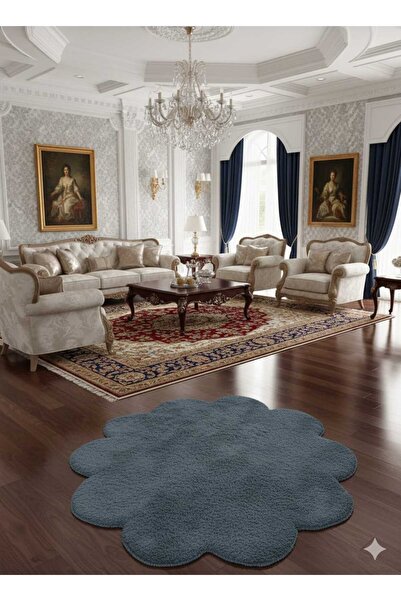 ALTUN CARPET Тюркоазен модел Папатия, плюшен килим, неплъзгащ се, модерен