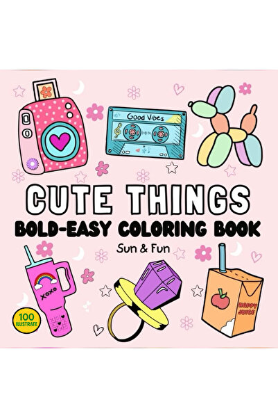 Disney Bold Easy Coloring Book 100 Illustrated, Laminated Hardcover