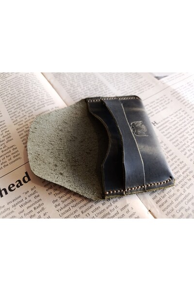 Mahfuz All Handcrafted Genuine Leather Minimalist Wallet Card Holder (11X6.5Cm) Np11